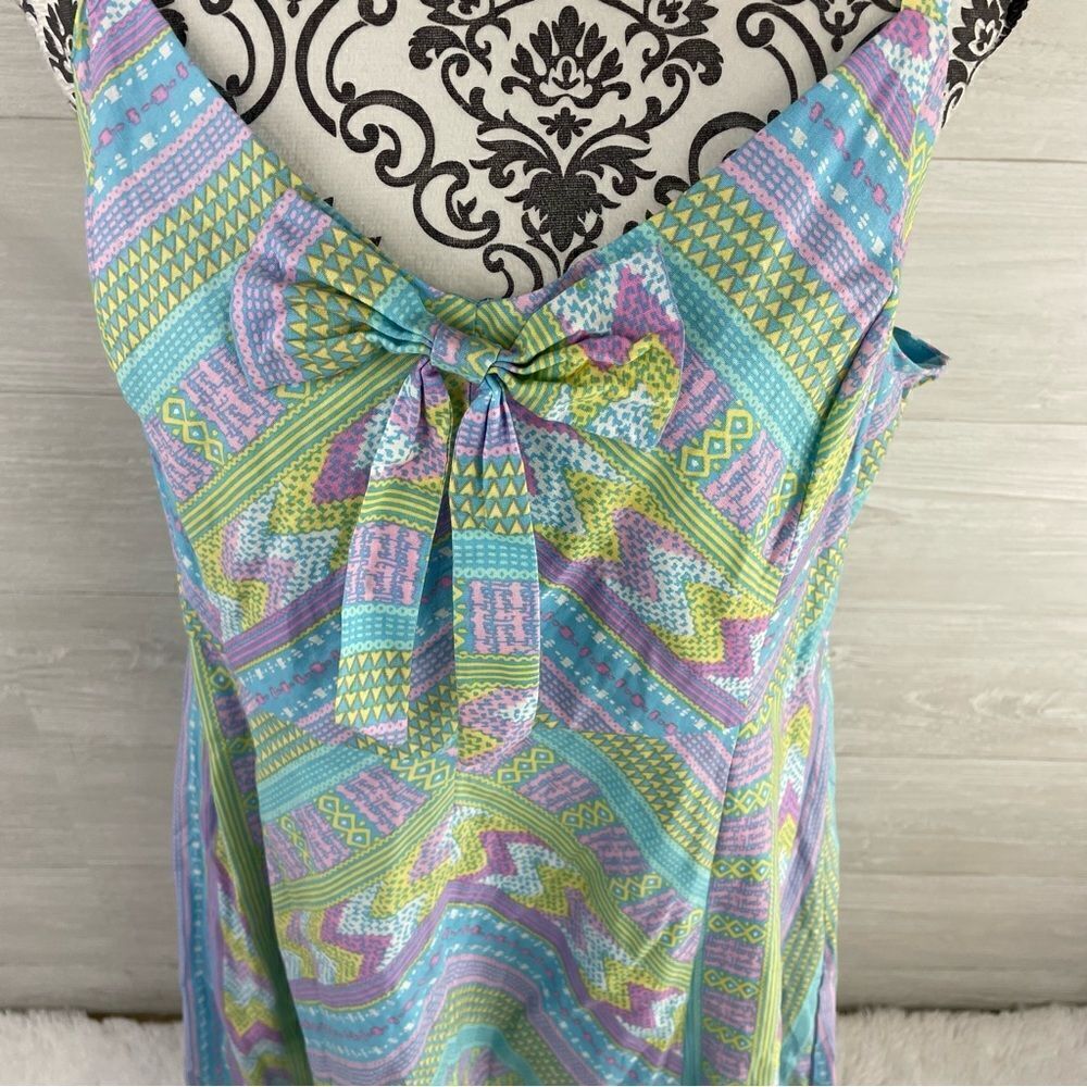 ModCloth Yours To Adore Geometric Pastel Fit And Flare Dress - Picture 5 of 11